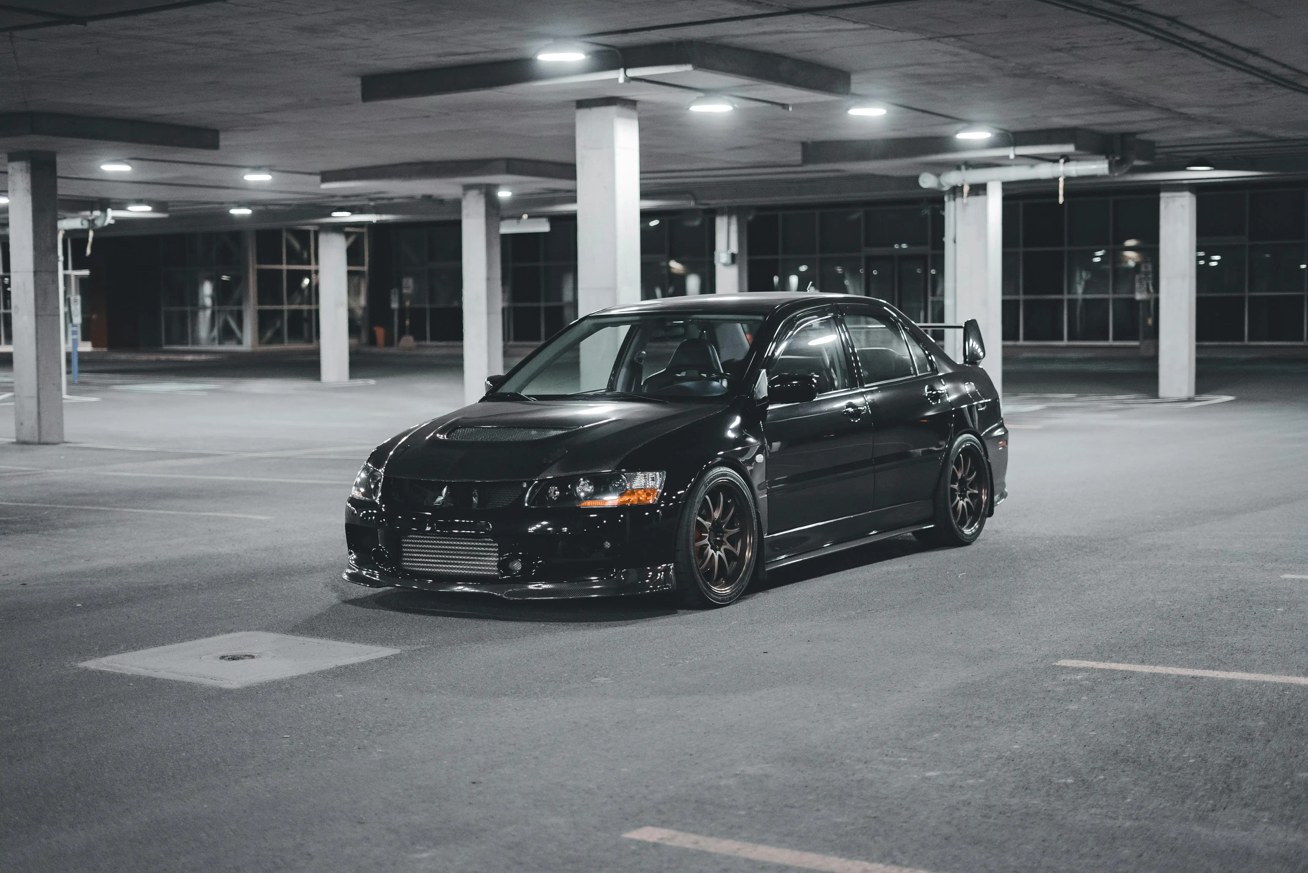 Luxury vehicle awaiting executive service
